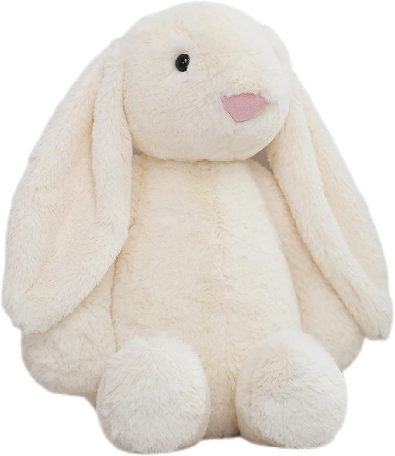 Beige Stuffed Animal Bunny Rabbit - Adorable Plush Companion for Cuddles & Playtime. Soft & Huggable with Lifelike Features. Ideal Gift for Kids & Rabbit Lovers (Bonnie Rabbit-Beige 15.8 inch)