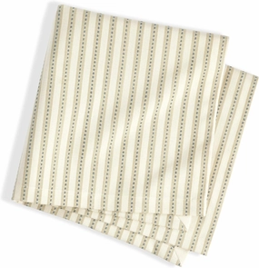 Bell Stripe Natural Napkin Set of 4, 22" x 22", Ivory Stripe Pattern