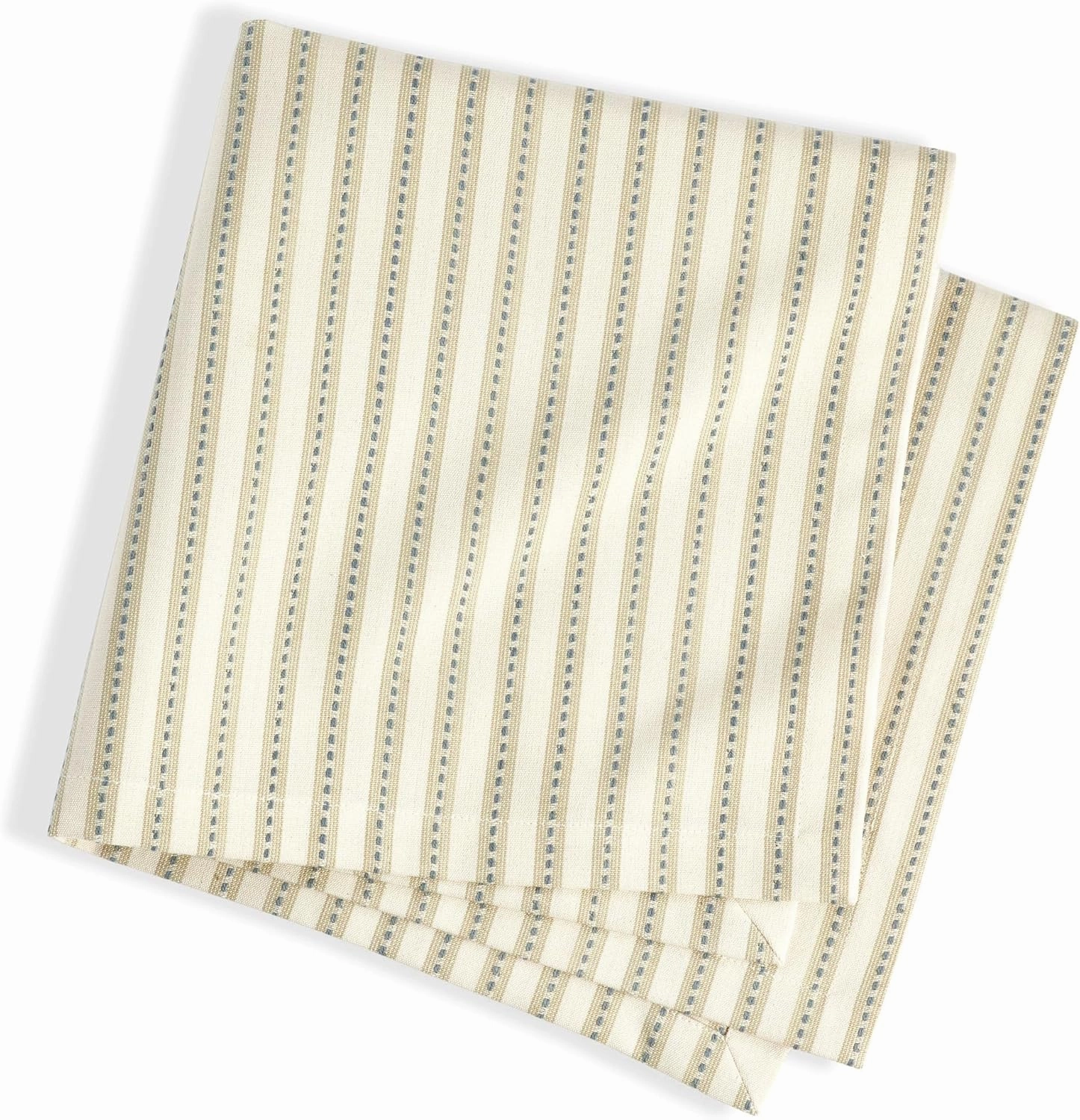 Bell Stripe Natural Napkin Set of 4, 22" x 22", Ivory Stripe Pattern
