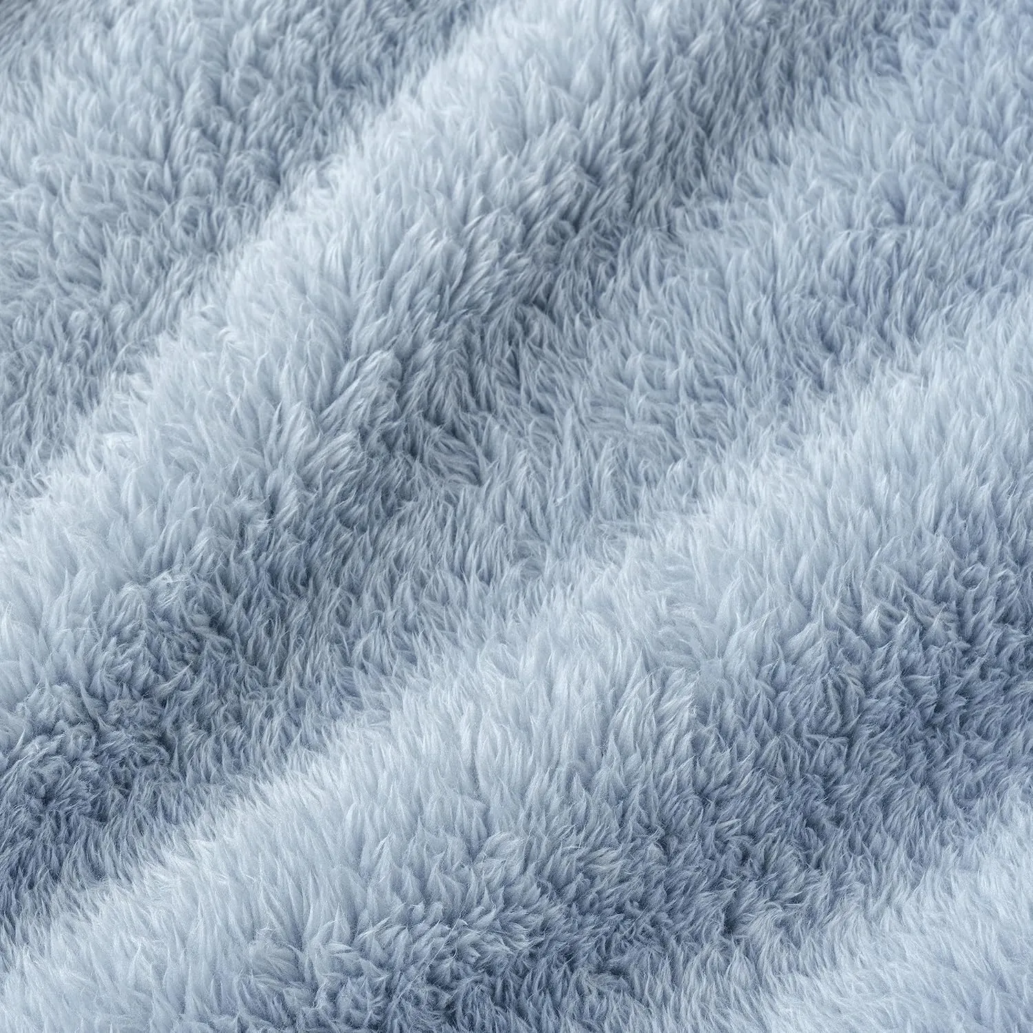 Berkshire Blanket Classic Extra-Fluffy™ Plush Blanket Twin Size, Soft Fuzzy Fluffy Long Hair Blanket for Couch Sofa Bed, Blue Mist, 60x92 Inches