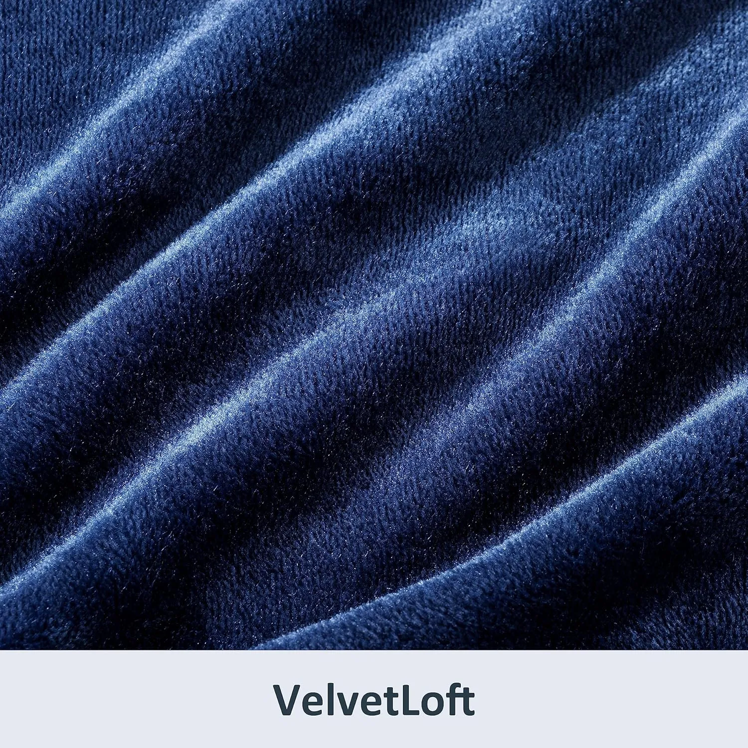 Berkshire Blanket Classic VelvetLoft® Solid Throw Blanket, Lightweight Soft Fuzzy Plush Throw Blanket for Bed and Couch, Dress Blues, 50x60 Inches