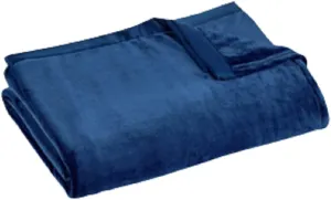 Berkshire Blue Velvety Plush Blanket, Twin 60"x 90"