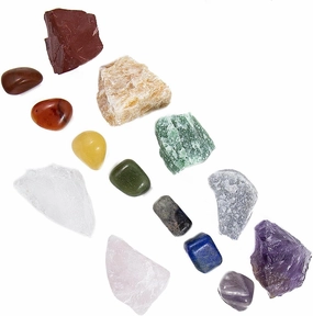 Beverly Oaks Energy Infused Natural Raw Healing Crystals and Tumbled Stones - Chakra Stones for Crystal Healing - The Ultimate Chakra Kit with Huge Variety of Gemstones
