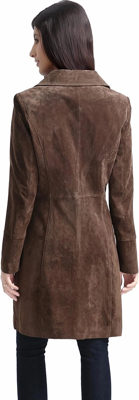 BGSD Women Aubrey Suede Leather Walking Coat (Also available in Plus Size & Petite)