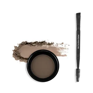 Billion Dollar Brows Eyebrow Powder & Duo Definer Brush – Lightweight, Buildable Formula for Full, Natural Brows, Soft Texture, Seamless Blending, Cruelty-Free & Vegan - Taupe Powder