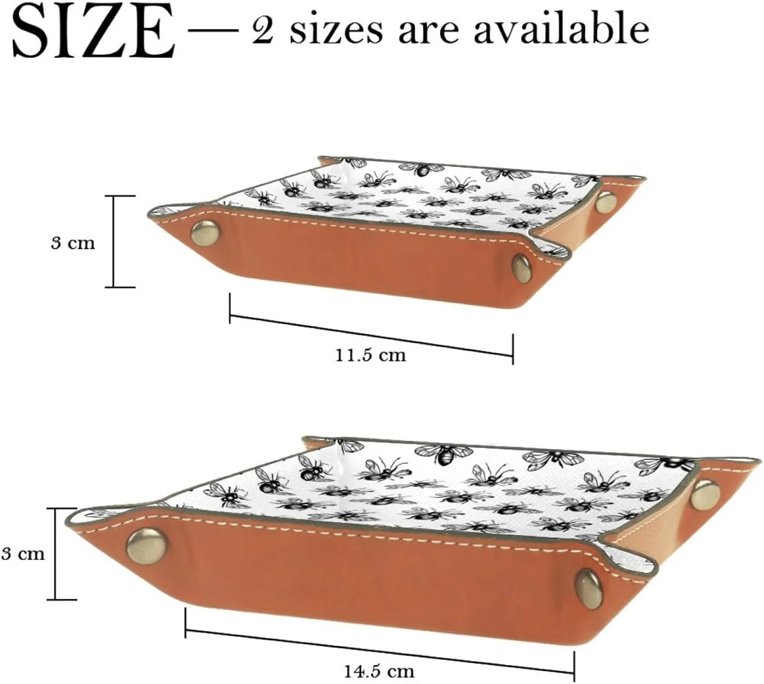 Black & White Simple Insect Stacking Jewelry Organizer Trays, Small Desk Drawer Earring Tray, Bracelet Tray, Key Tray, Decorative and Functional Jewelry Drawer Organizer Tray for Women and Girls