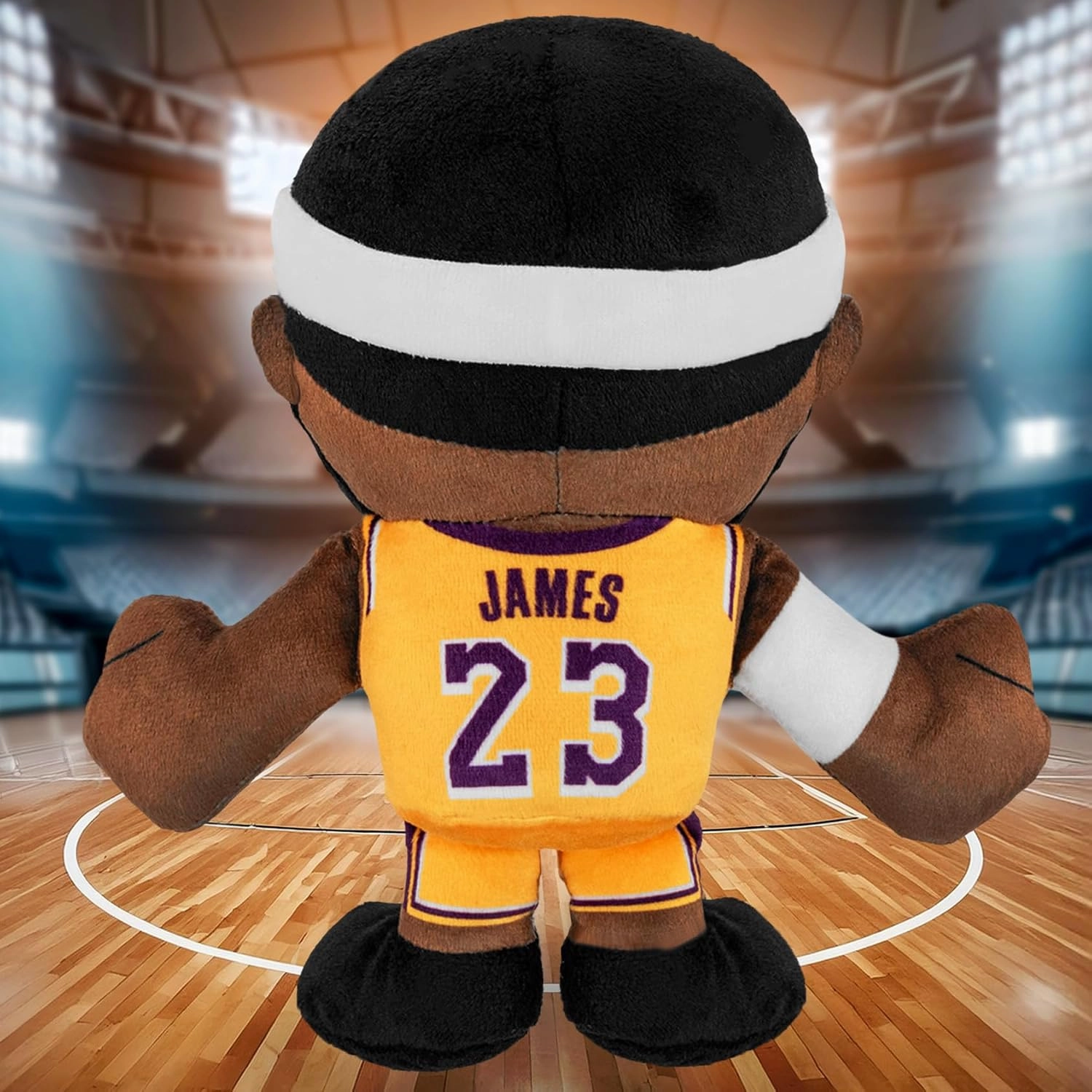 Bleacher Creatures Los Angeles Lakers Lebron James 8" NBA Kuricha Sitting Plush (Gold Jersey) - Soft Chibi Inspired NBA Superstar
