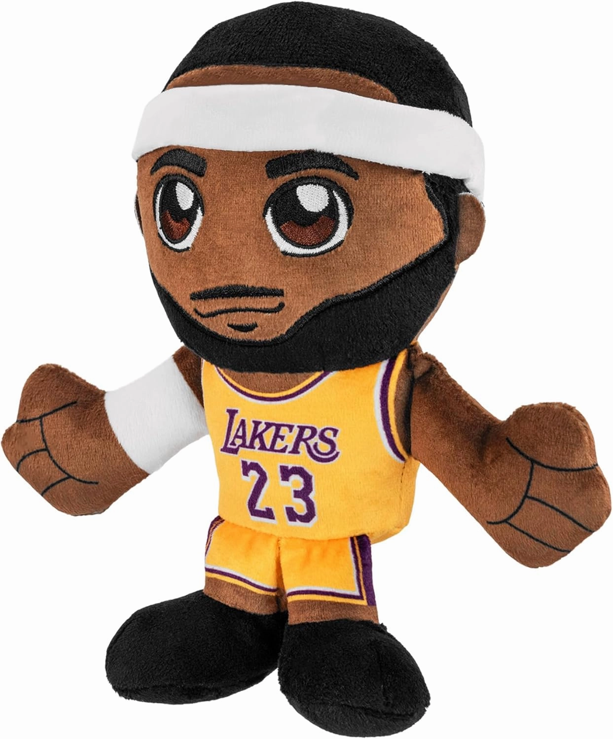 Bleacher Creatures Los Angeles Lakers Lebron James 8" NBA Kuricha Sitting Plush (Gold Jersey) - Soft Chibi Inspired NBA Superstar