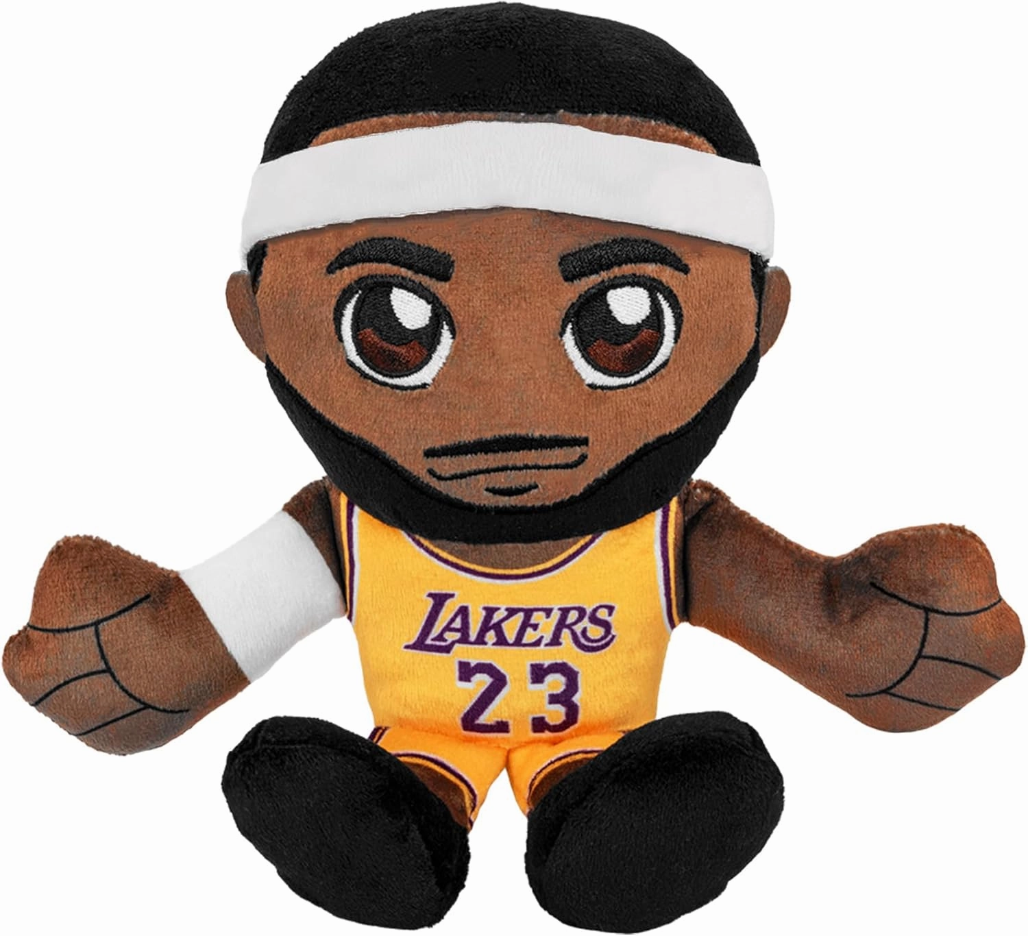 Bleacher Creatures Los Angeles Lakers Lebron James 8" NBA Kuricha Sitting Plush (Gold Jersey) - Soft Chibi Inspired NBA Superstar
