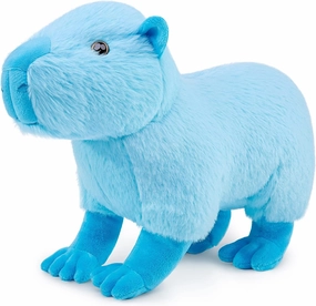 Blue Capybara Plush Toy - Lifelike Rodent 11.5” Capybara Stuffed Animals, Soft Wild Animals Crawling Capybara Stuffed Toys, Unique Plushie Toys Model Dolls Collection for Kids