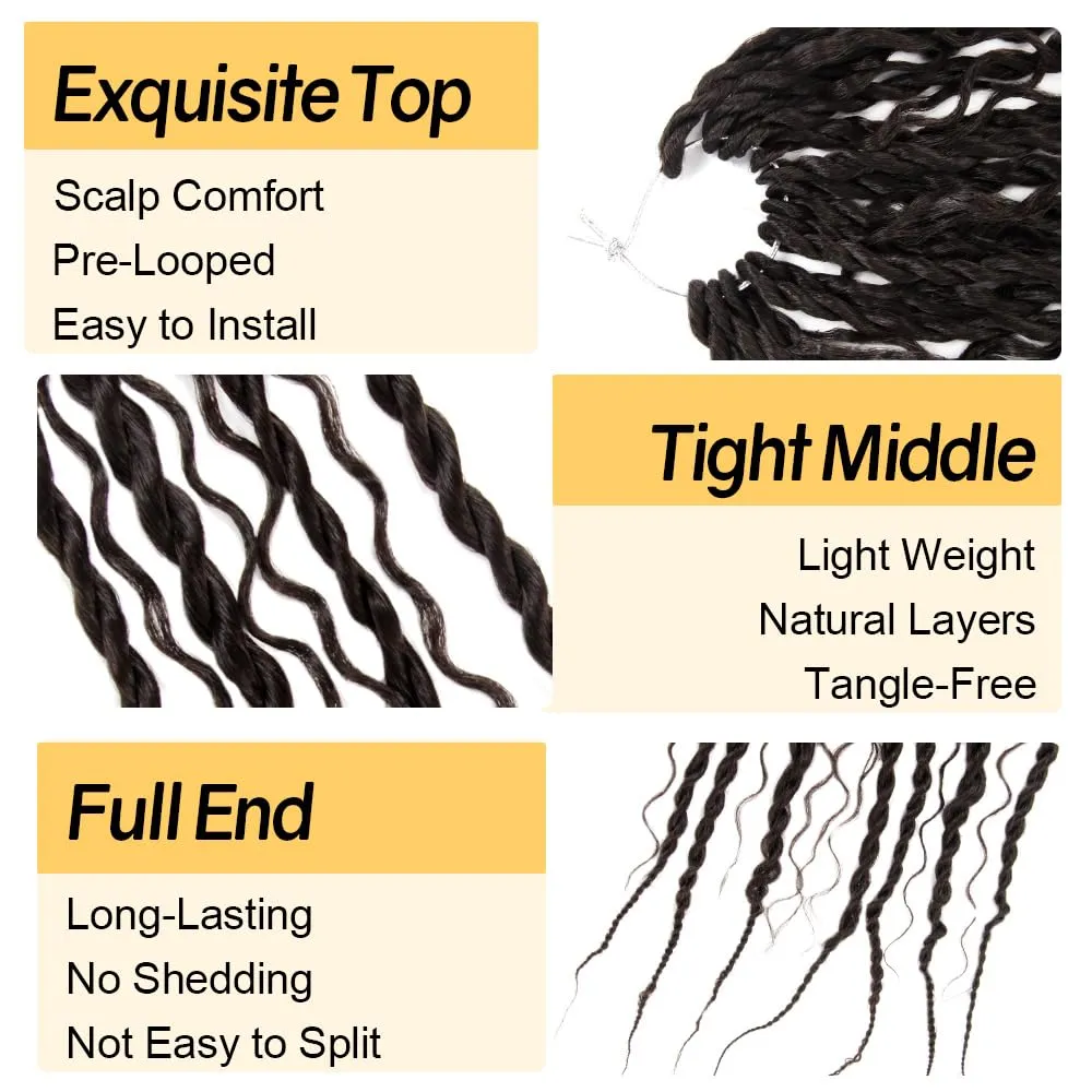 Boho Twist Crochet Hair 12 Inch, 8 Packs Wavy Senegalese Twist Crochet Hair with Curly Ends, Brown Pre-Looped Pre-Twisted Island Style Goddess Passion Braids (120 Strands, 4#)