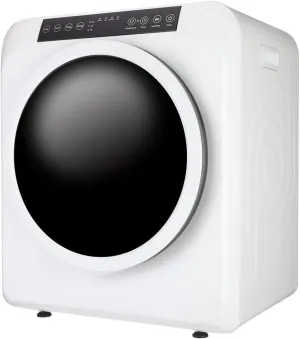 Bonnlo 13.2 Portable Clothes Dryer, 3.5 Cu.Ft High End Front Load Tumble Laundry Dryer with LED Touch Screen, Stainless Steel Tub, 1300W, White