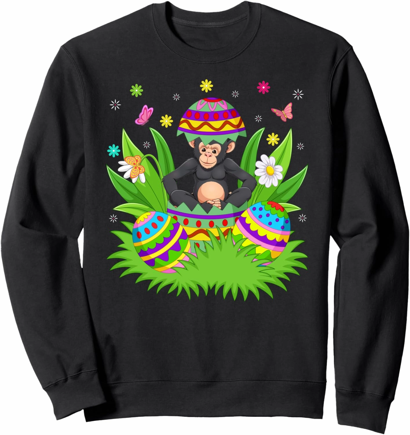 Bonobo Happy Easter Bunny Egg Hunt Bonobo Easter Sweatshirt