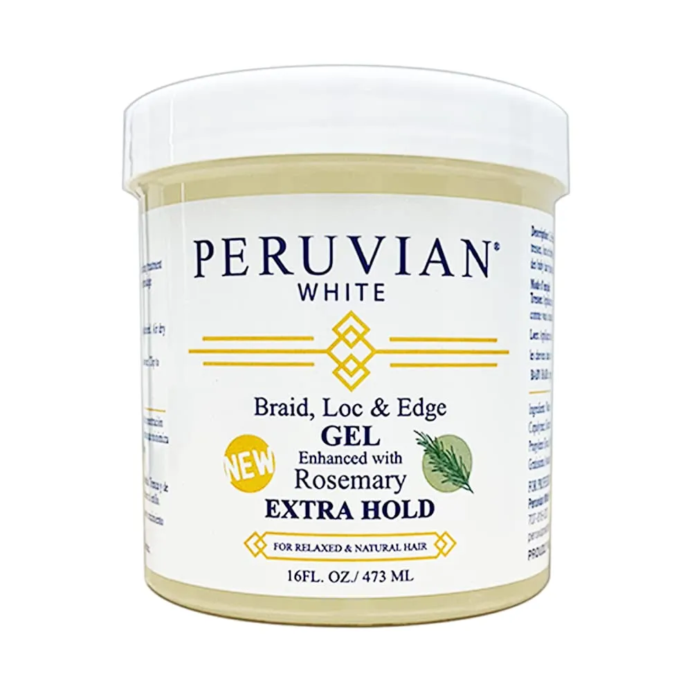 Braid, Loc, and Edge Gel EXTRA HOLD for Relaxed & Natural Hair, 16 oz. (Rosemary)