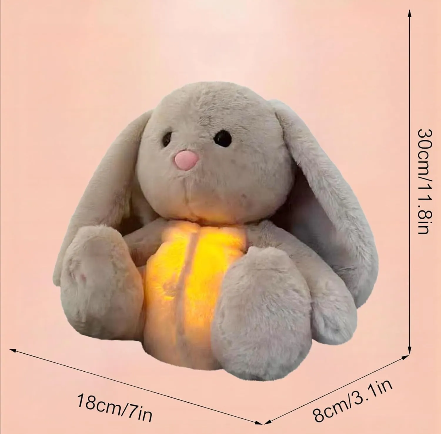 Breathing Stuffed Animal: Bunny Stuffed Animal Stuffed Bunny for Baby, A Sleep Companion Suitable for Both Adults and Children to Help Relieve Anxiety. (Rabbit) (1PCS)