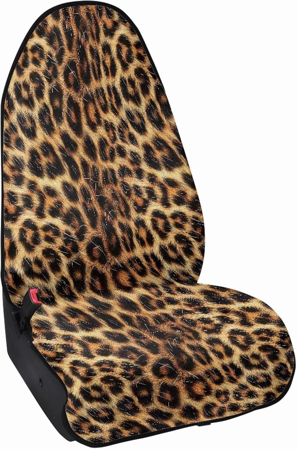 Brown Leopard Car Seat Accessories Sweat Proof Portable Front Seat Protector Non-Slip Soft Car Seat Towel Waterproof Bucket Towel Seat Covers for Trucks SUV Jeep