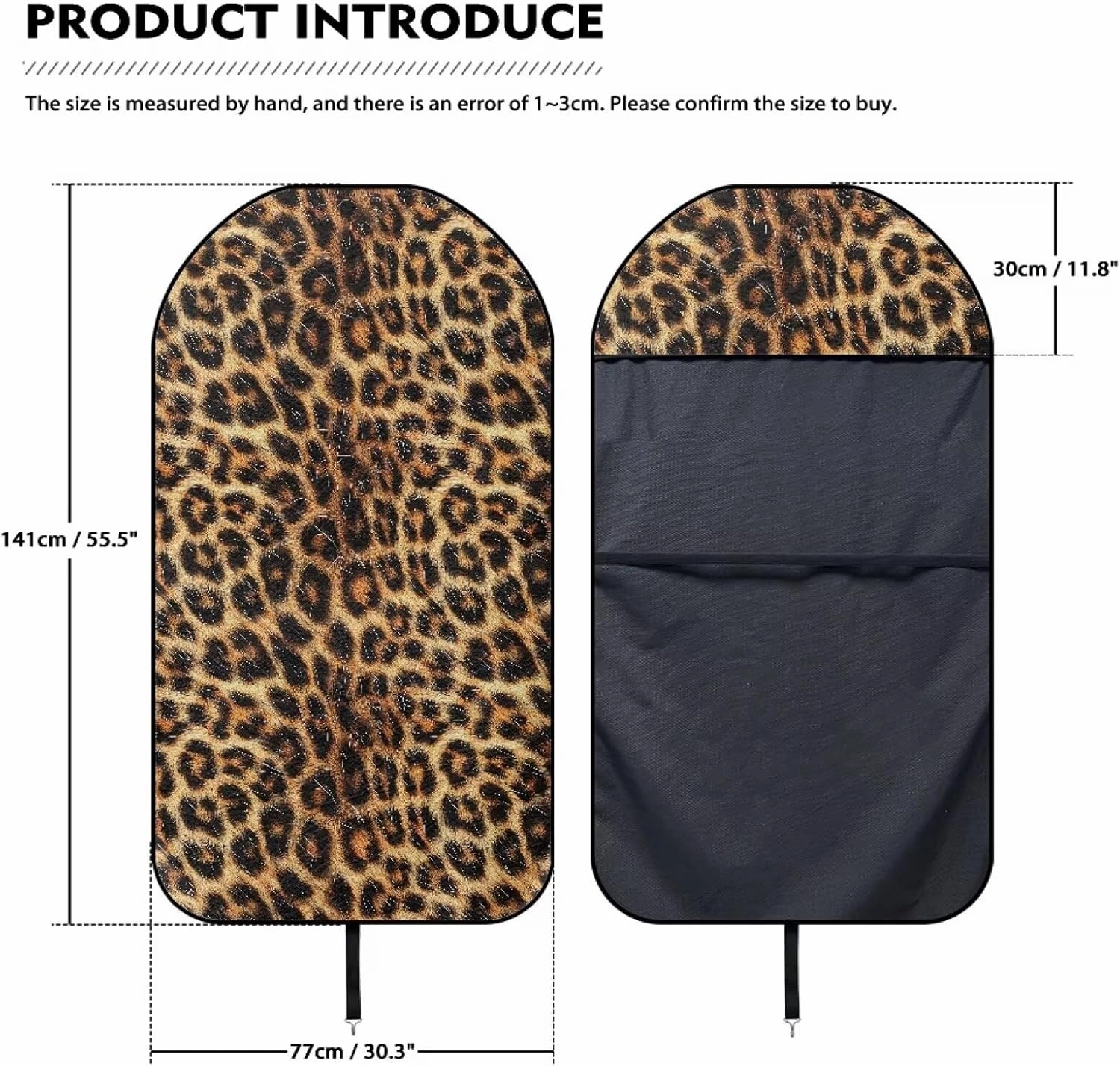 Brown Leopard Car Seat Accessories Sweat Proof Portable Front Seat Protector Non-Slip Soft Car Seat Towel Waterproof Bucket Towel Seat Covers for Trucks SUV Jeep