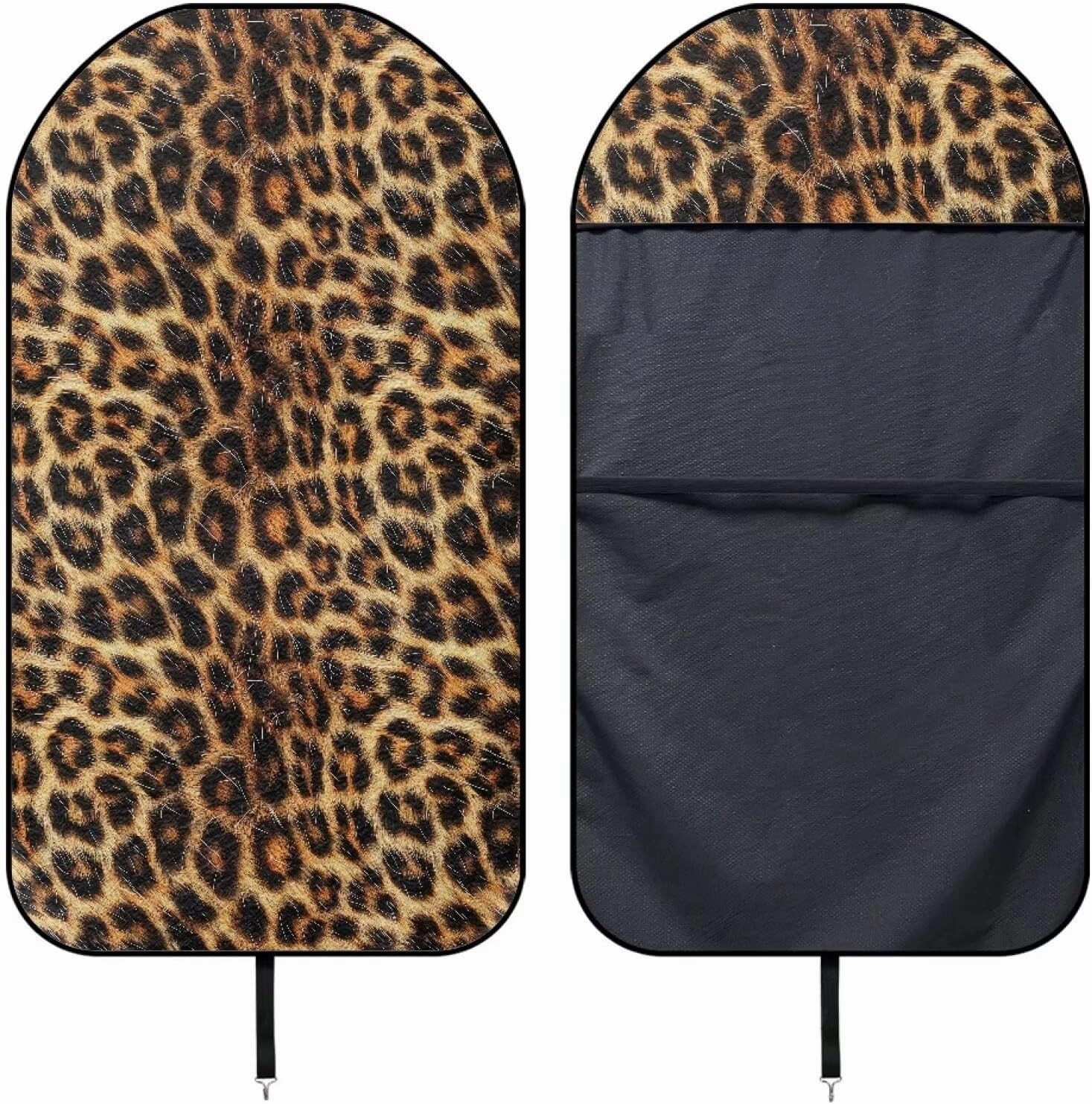Brown Leopard Car Seat Accessories Sweat Proof Portable Front Seat Protector Non-Slip Soft Car Seat Towel Waterproof Bucket Towel Seat Covers for Trucks SUV Jeep