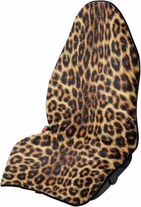 Brown Leopard Car Seat Accessories Sweat Proof Portable Front Seat Protector Non-Slip Soft Car Seat Towel Waterproof Bucket Towel Seat Covers for Trucks SUV Jeep