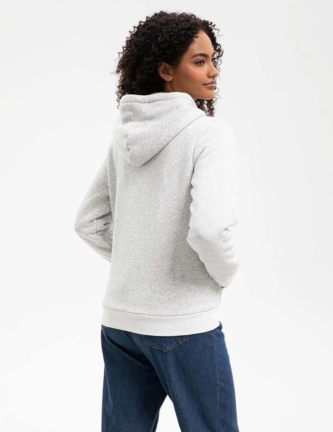 Bumeex Women' Sweatshirt,Sherpa-Lined Hoodie