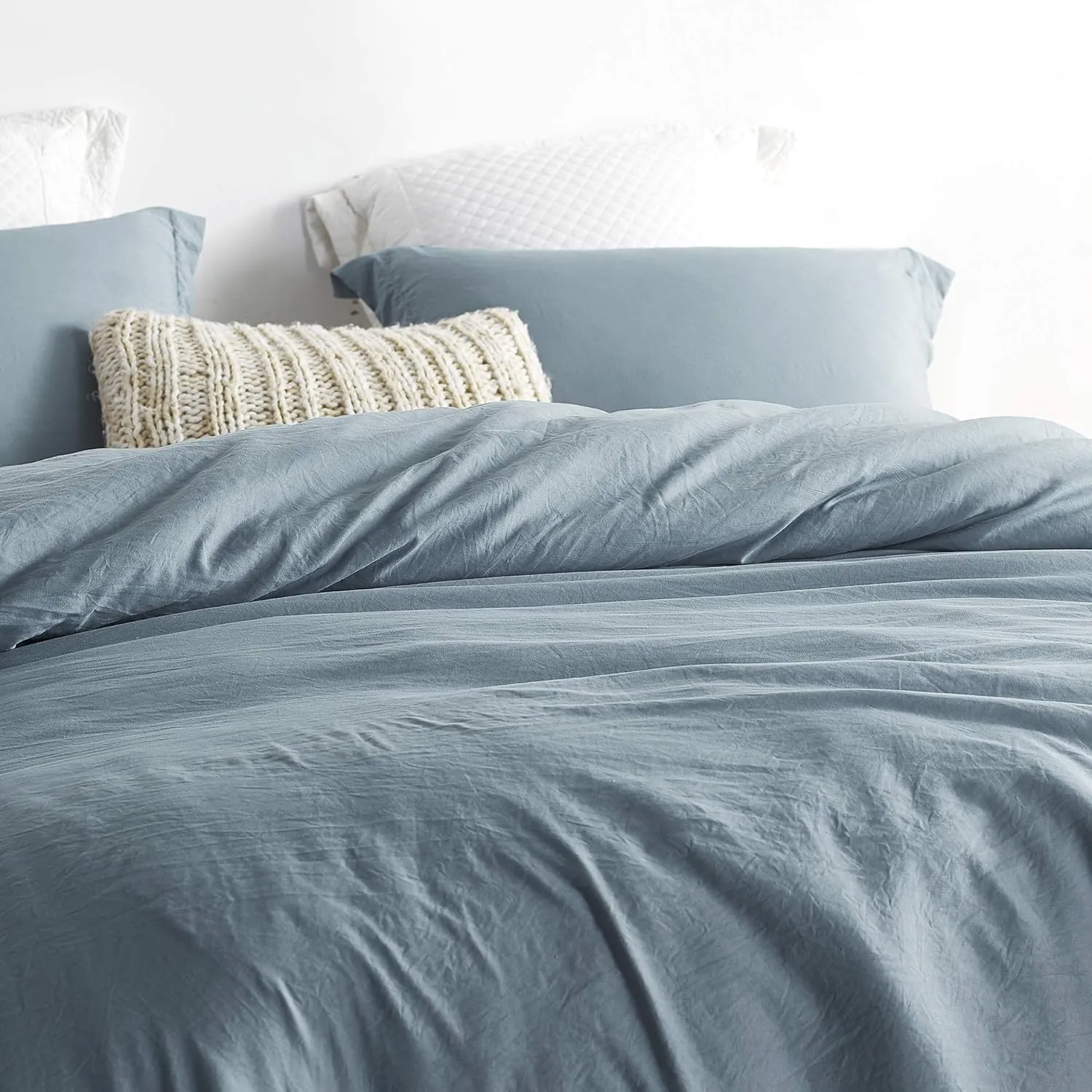 Byourbed Natural Loft Oversized King Comforter Set - Smoke Blue