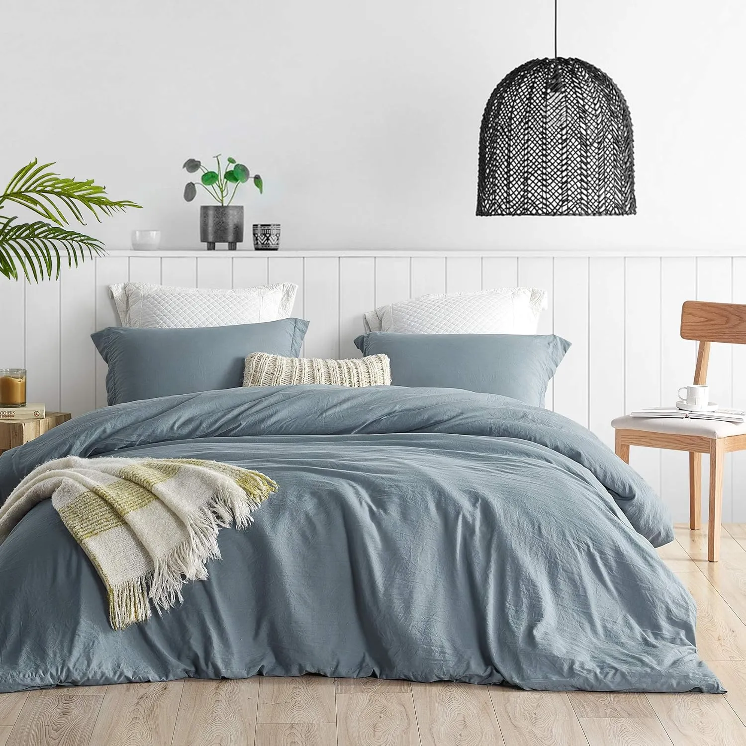 Byourbed Natural Loft Oversized King Comforter Set - Smoke Blue
