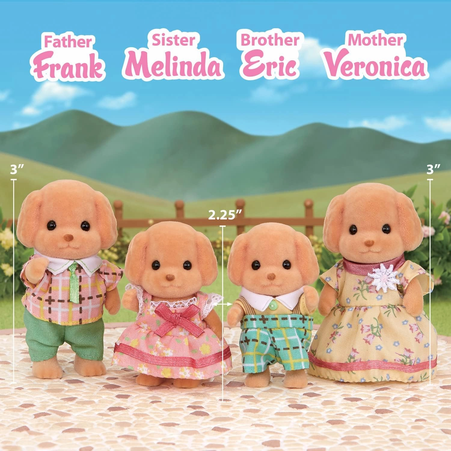 Calico CrittersToy Poodle Family, 3 inches
