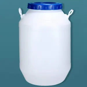 Camping Water Carrier Portable Rectangular Plastic Water Container With Handle Double Covers For Pet Food Storage Drum, Emergency Large-Capacity Household Water Storage Rain Barrels Hiking(Color:Blue)