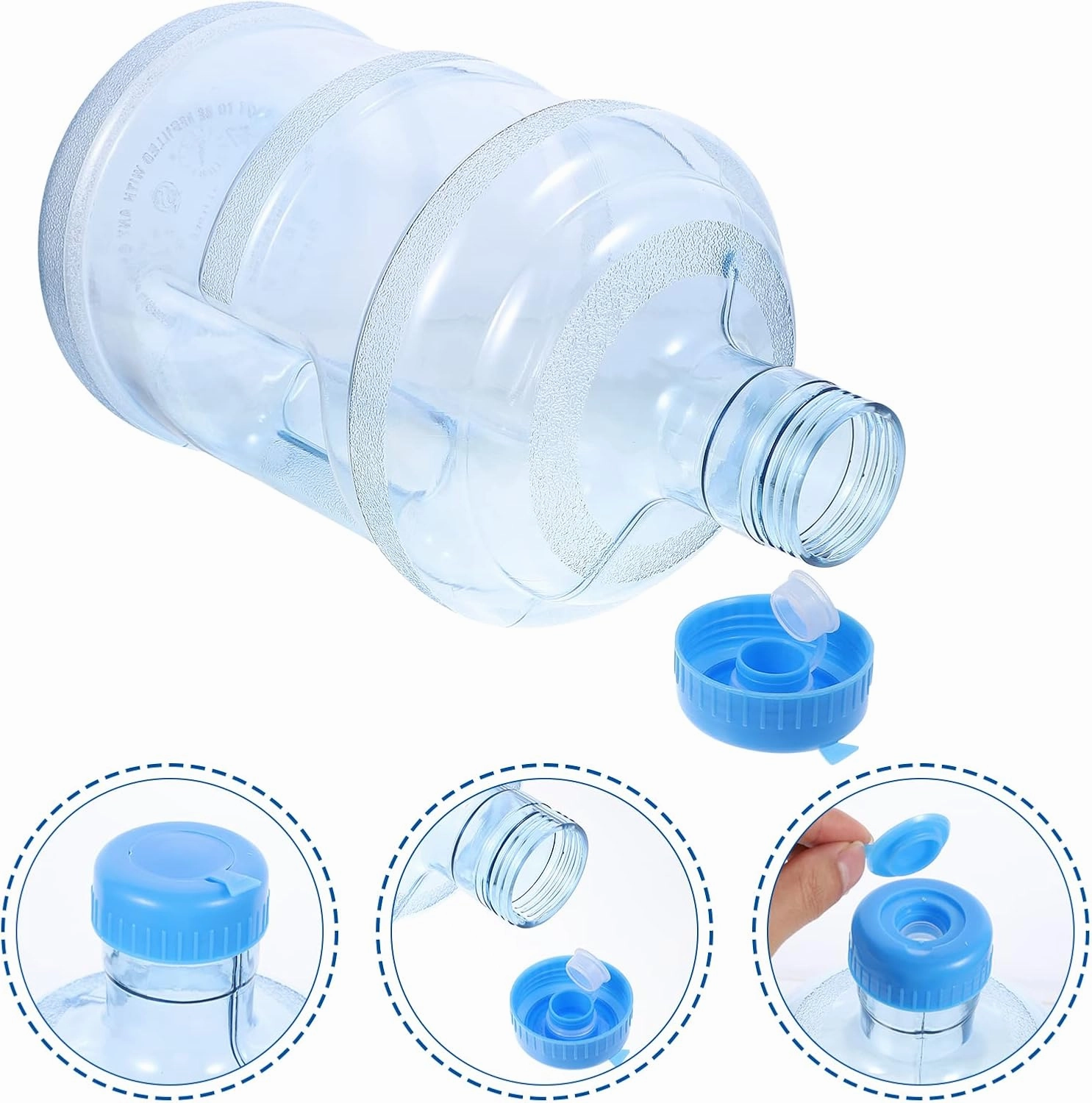 Camping Water Storage Drinking Container: Plastic Water Jug Big Bottle for Hiking Mountaineering Picnic Fishing Car Office 0. 8 Gallon
