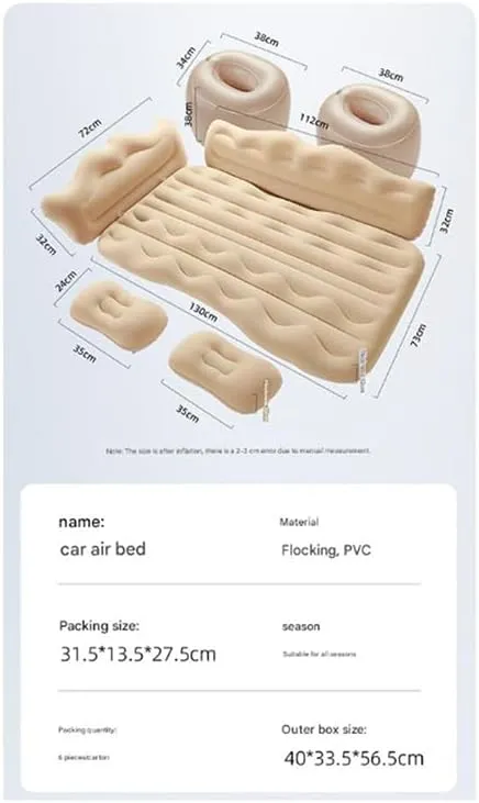 Car Air Mattresses for Ford Edge 2016-2020 2021 2022 2023 2024 2025 2026,Thickened Car Camping Bed Sleeping Pad with Upgrade Side File Portable Car Mattress for Travle and Camping,D