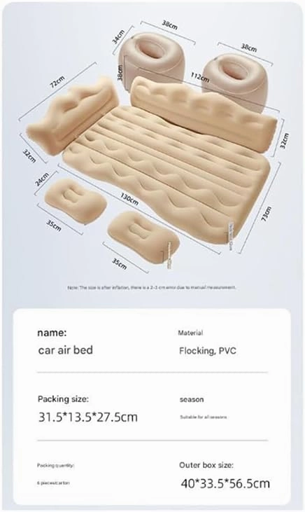 Car Air Mattresses for Mazda BT50,Thickened Car Camping Bed Sleeping Pad with Upgrade Side File Portable Car Mattress for Travle and Camping,A