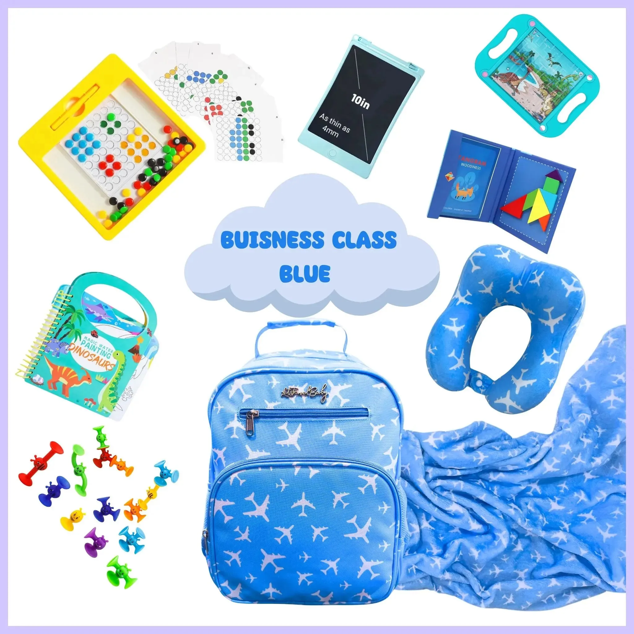 Carry-On Kids Bag | With Travel Activity Toys & Accessories | Ages 3  