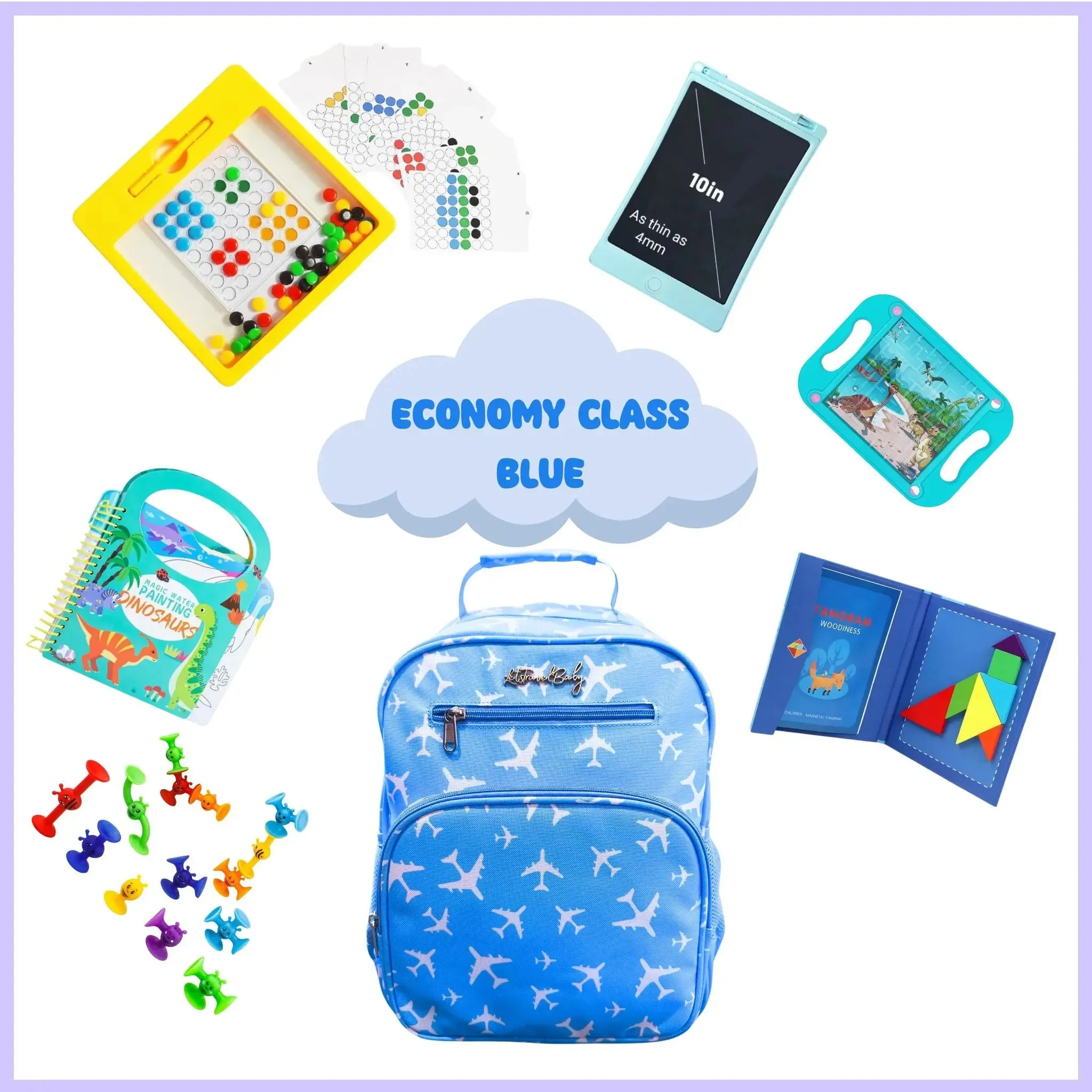 Carry-On Kids Bag | With Travel Activity Toys & Accessories | Ages 3  