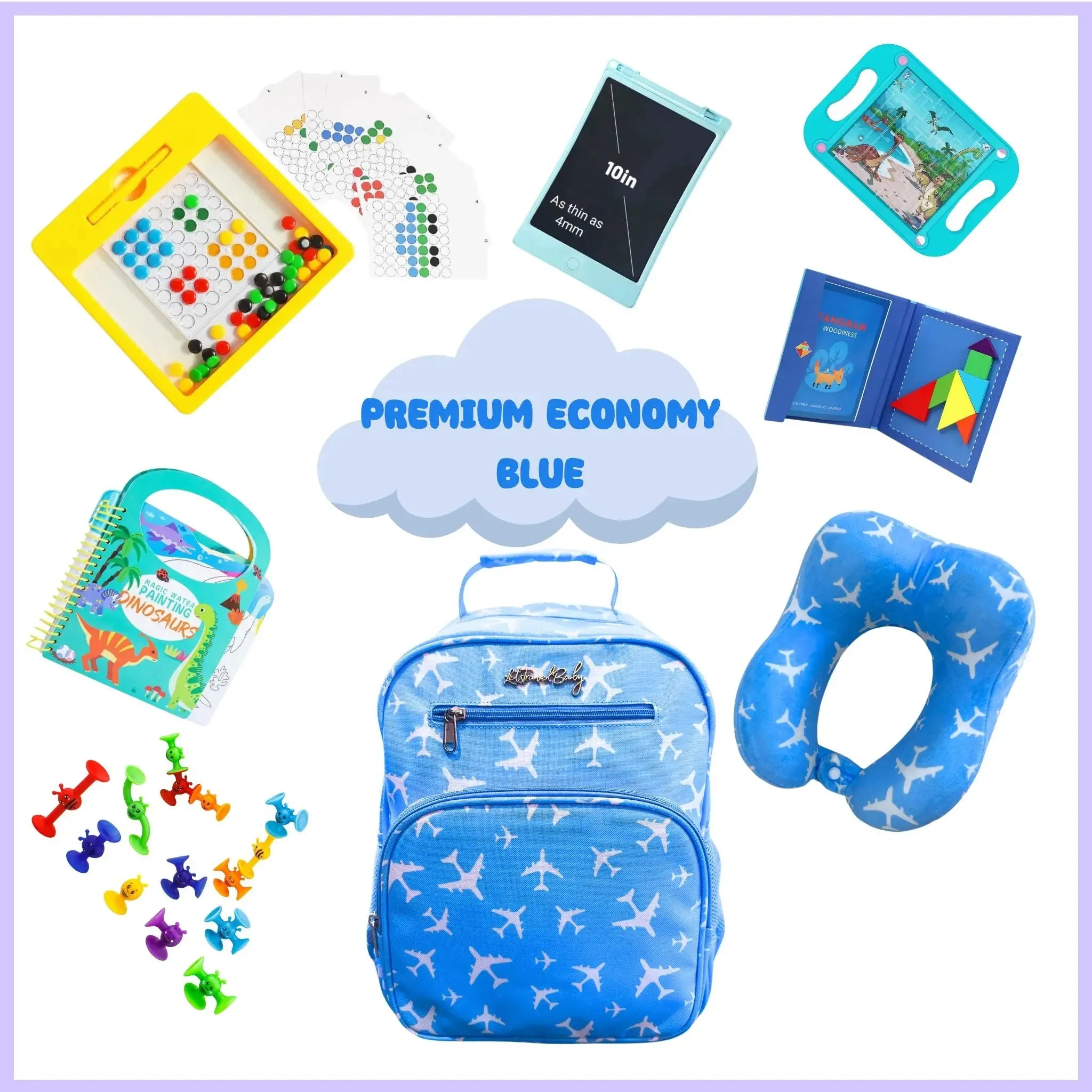 Carry-On Kids Bag | With Travel Activity Toys & Accessories | Ages 3  