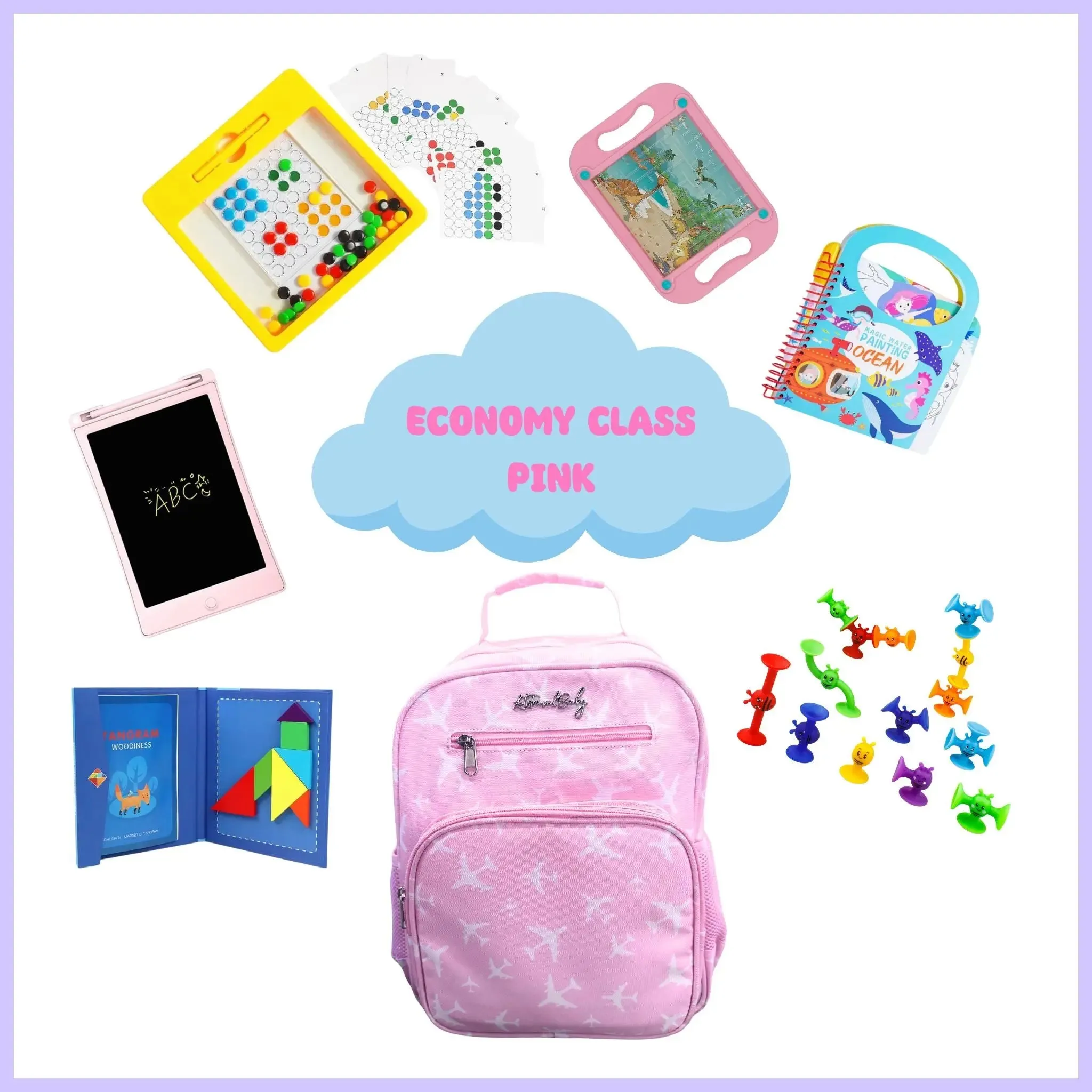 Carry-On Kids Bag | With Travel Activity Toys & Accessories | Ages 3  