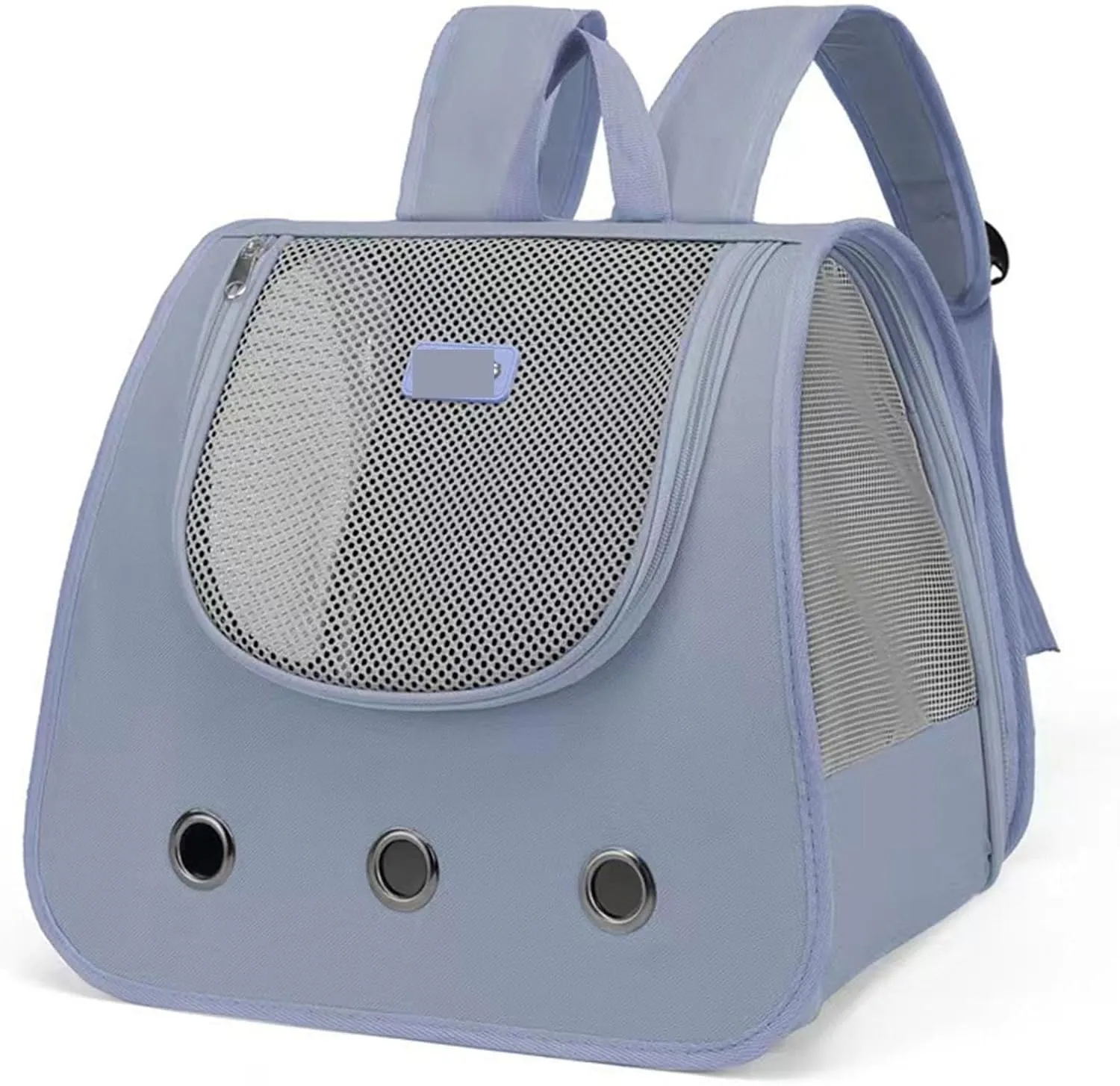 Cat Backpack Supplies Portable Breathable Double Shoulder cat Bag Foldable Puppy Backpack Fashionable and Expandable pet Bag(Haze Blue)