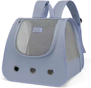 Cat Backpack Supplies Portable Breathable Double Shoulder cat Bag Foldable Puppy Backpack Fashionable and Expandable pet Bag(Haze Blue)