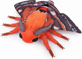 Cecropia Moth Plush Toy, Giant Robin Moth Stuffed Animals 26in, Realistic Soft Big Moth Plushie Model Toy, Unique Plush Gift Collection for Kids