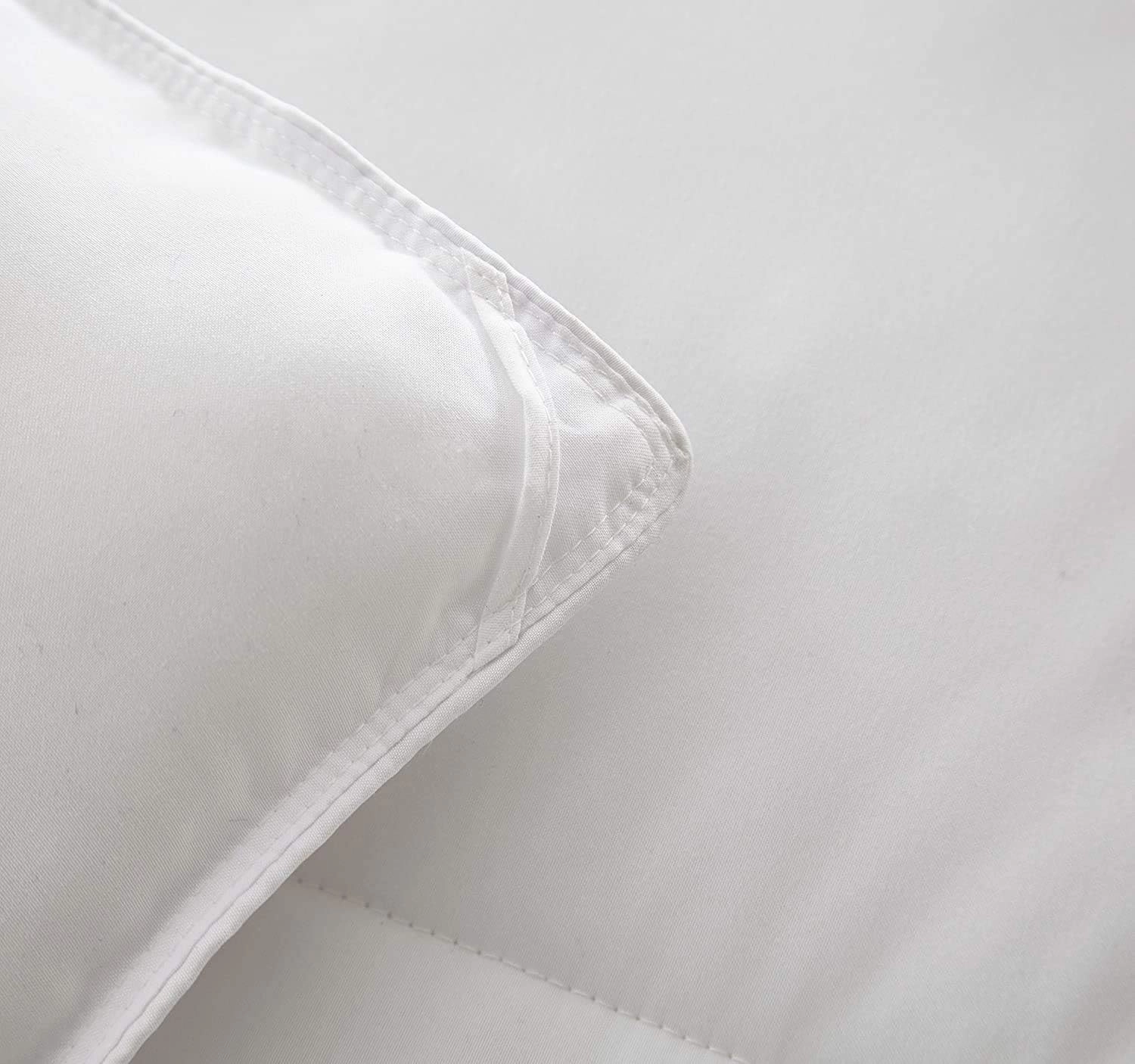 Chezmoi Collection All Season Down Alternative Comforter - Plush Microfiber Fill - Box Stitch Quilted - Duvet Insert with Corner Tabs (King, White)