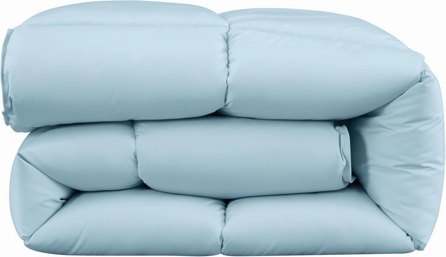 Chezmoi Collection All Season Oversized King Size Down Alternative Comforter - Plush Microfiber Fill - Box Stitch Quilted - Duvet Insert with Corner Tabs (Oversized King, Chambray Blue)