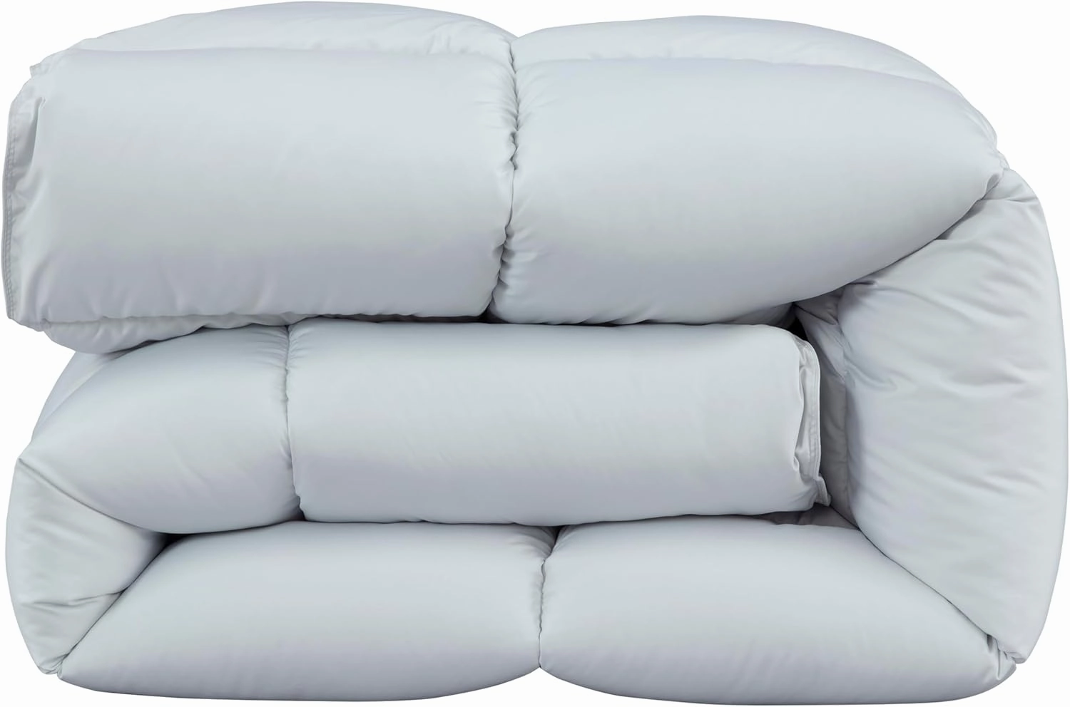 Chezmoi Collection All Season Oversized King Size Down Alternative Comforter - Plush Microfiber Fill - Box Stitch Quilted - Duvet Insert with Corner Tabs (Oversized King, Silver Gray)