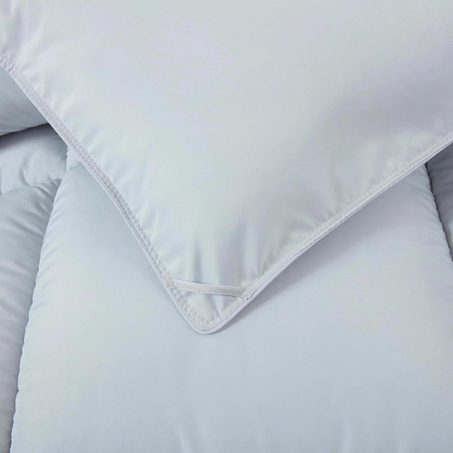 Chezmoi Collection All Season Oversized King Size Down Alternative Comforter - Plush Microfiber Fill - Box Stitch Quilted - Duvet Insert with Corner Tabs (Oversized King, Silver Gray)