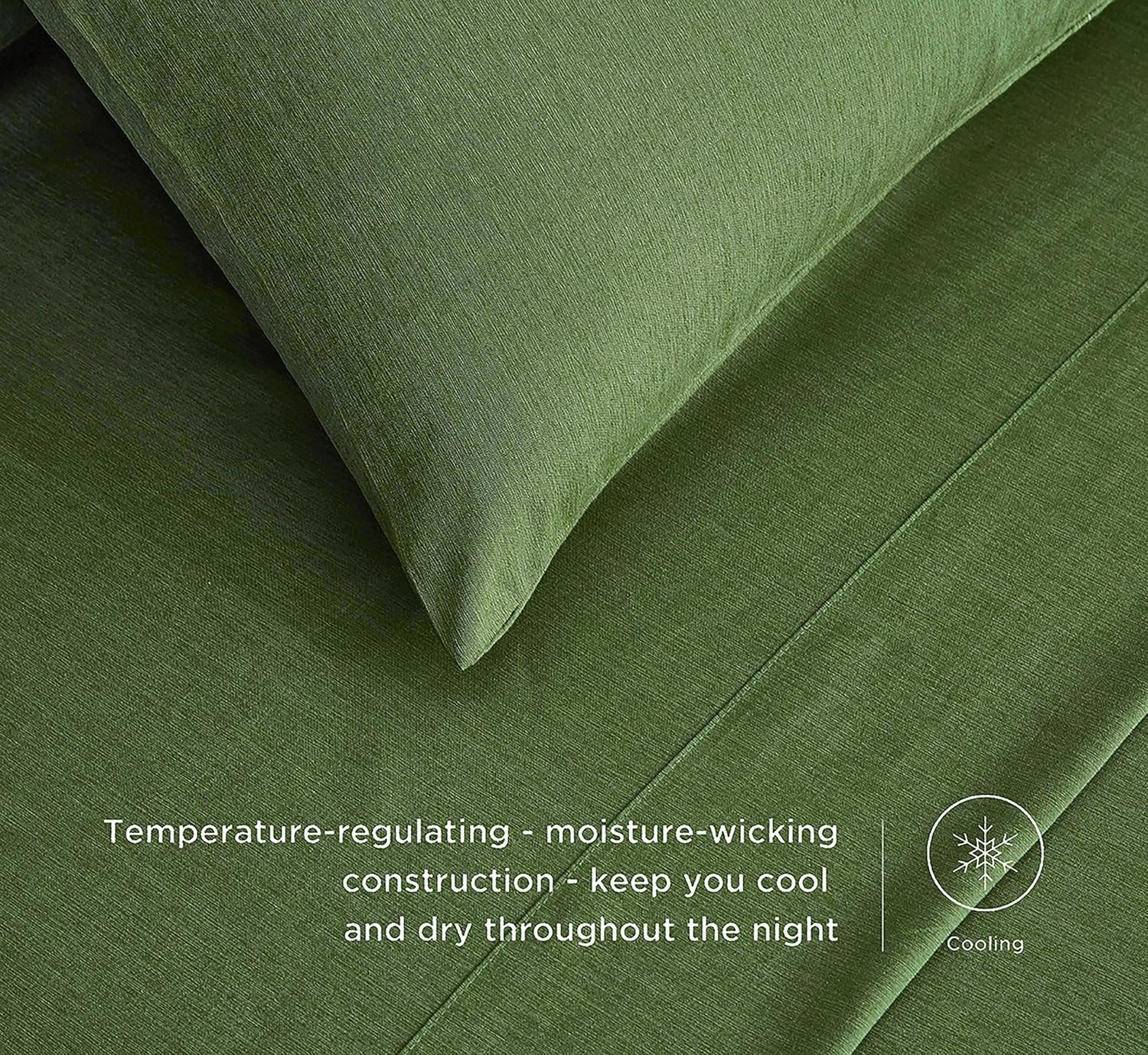 Chezmoi Collection Charisma Tencel Modal Blend Bed Sheets Queen Size 4-Piece Sheet Set Forest Green - Soft and Cozy Lightweight Breathable 15" Deep Pocket Cooling Sheets