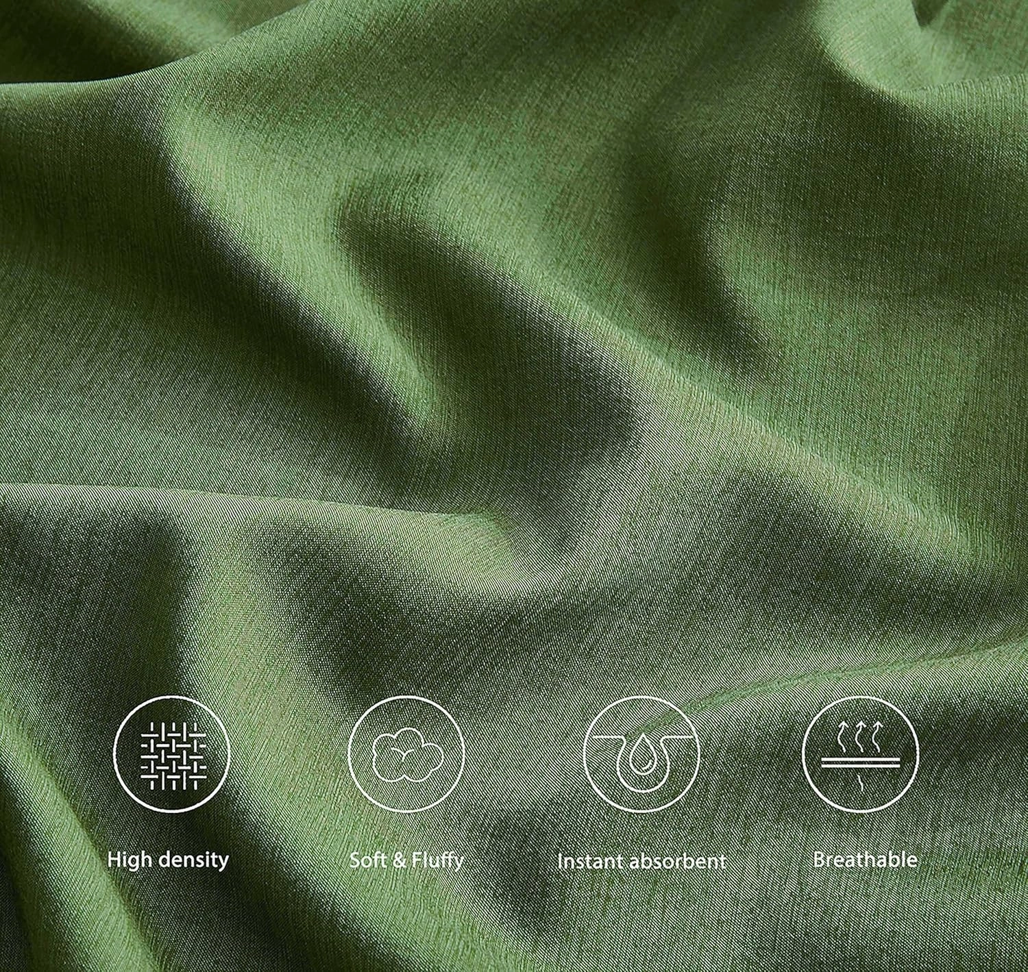 Chezmoi Collection Charisma Tencel Modal Blend Bed Sheets Queen Size 4-Piece Sheet Set Forest Green - Soft and Cozy Lightweight Breathable 15" Deep Pocket Cooling Sheets