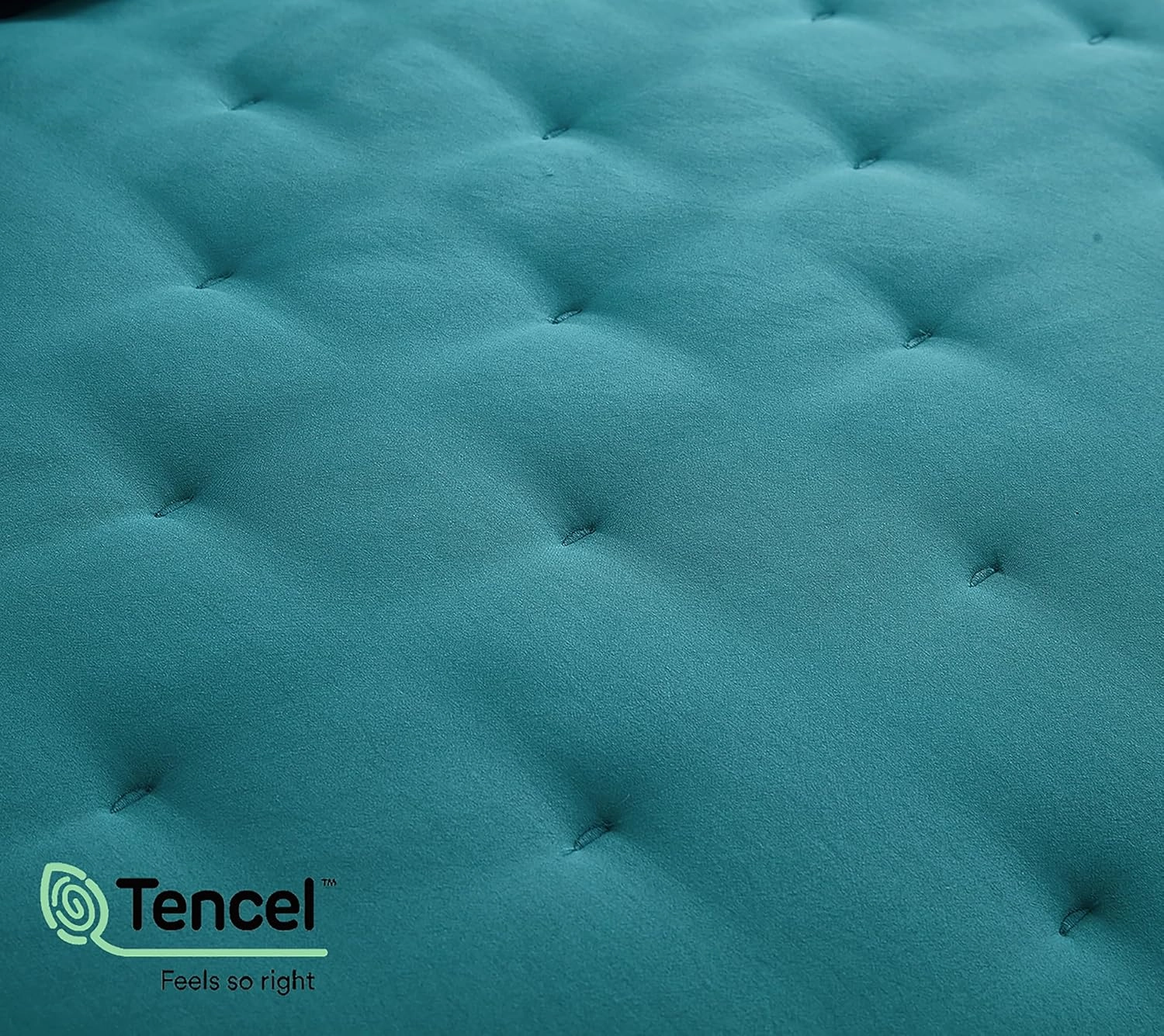 Chezmoi Collection Tencel Modal Blend Quilt Set Queen Size, Teal - Lightweight Soft Bedspread Crescent Stitched Quilt for All Seasons
