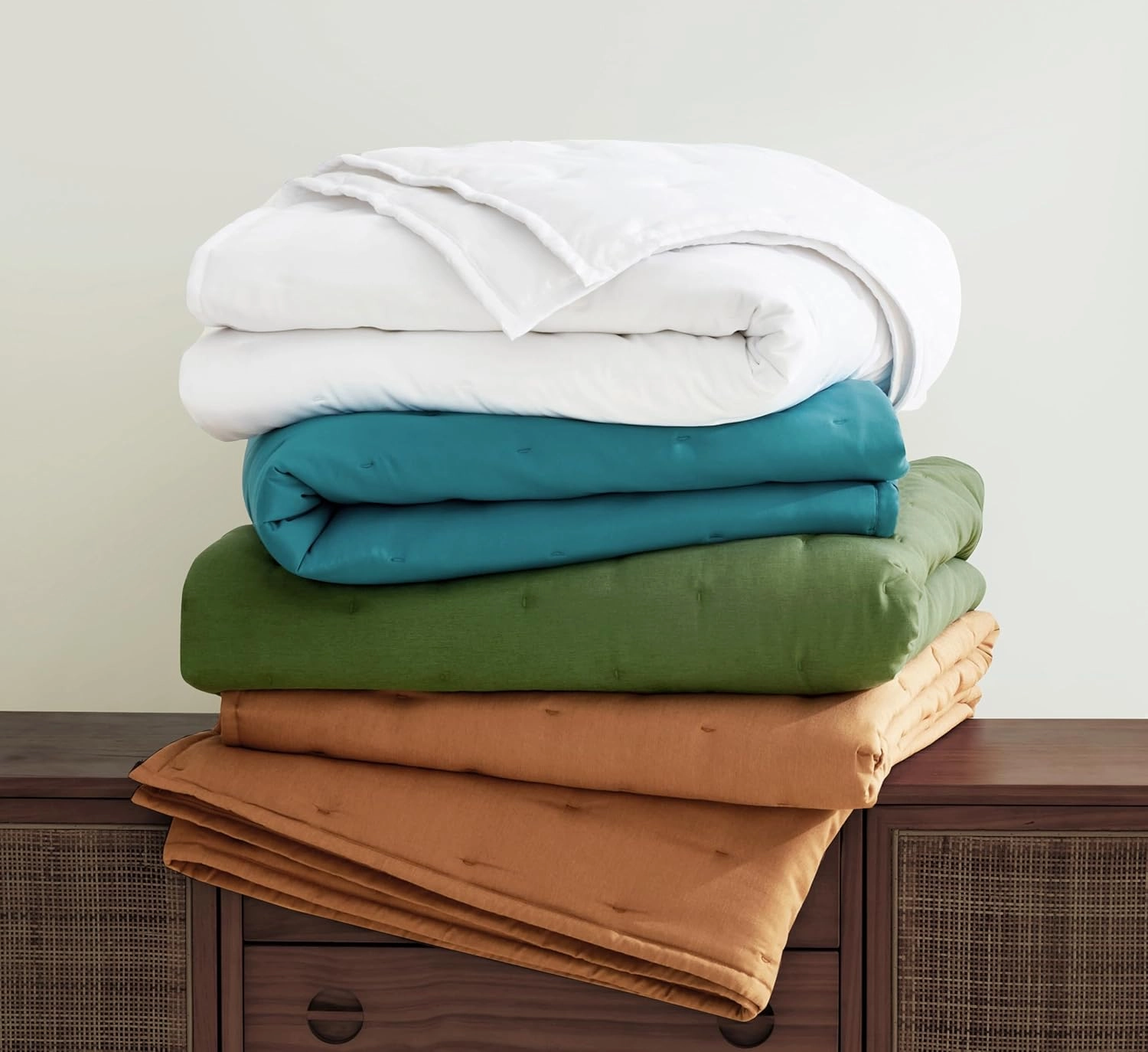 Chezmoi Collection Tencel Modal Blend Quilt Set Queen Size, Teal - Lightweight Soft Bedspread Crescent Stitched Quilt for All Seasons
