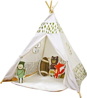 Children's Tent, Cotton Canvas Household Indoor Girl Game House Reading Corner Foldable Installation Simple (Color : B)