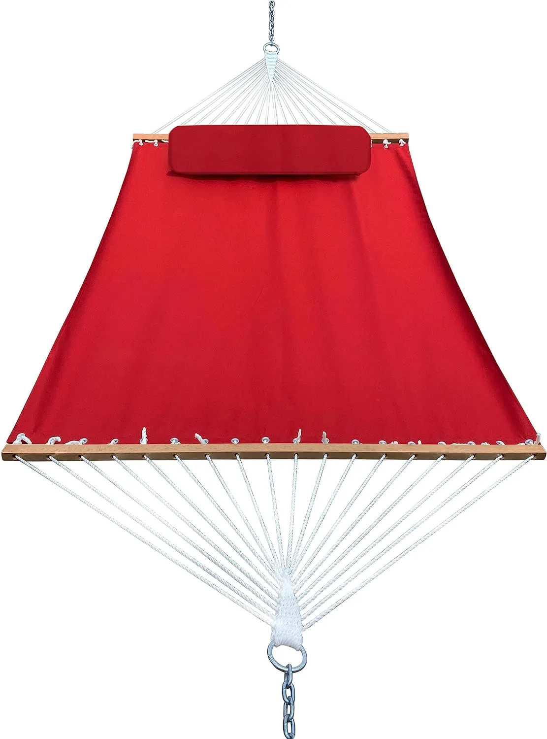 Classic All-Weather Outdoor Hammock with Pillow Sunbrella® Fabric Deluxe Size (Canvas Jockey Red (#5403-0000))