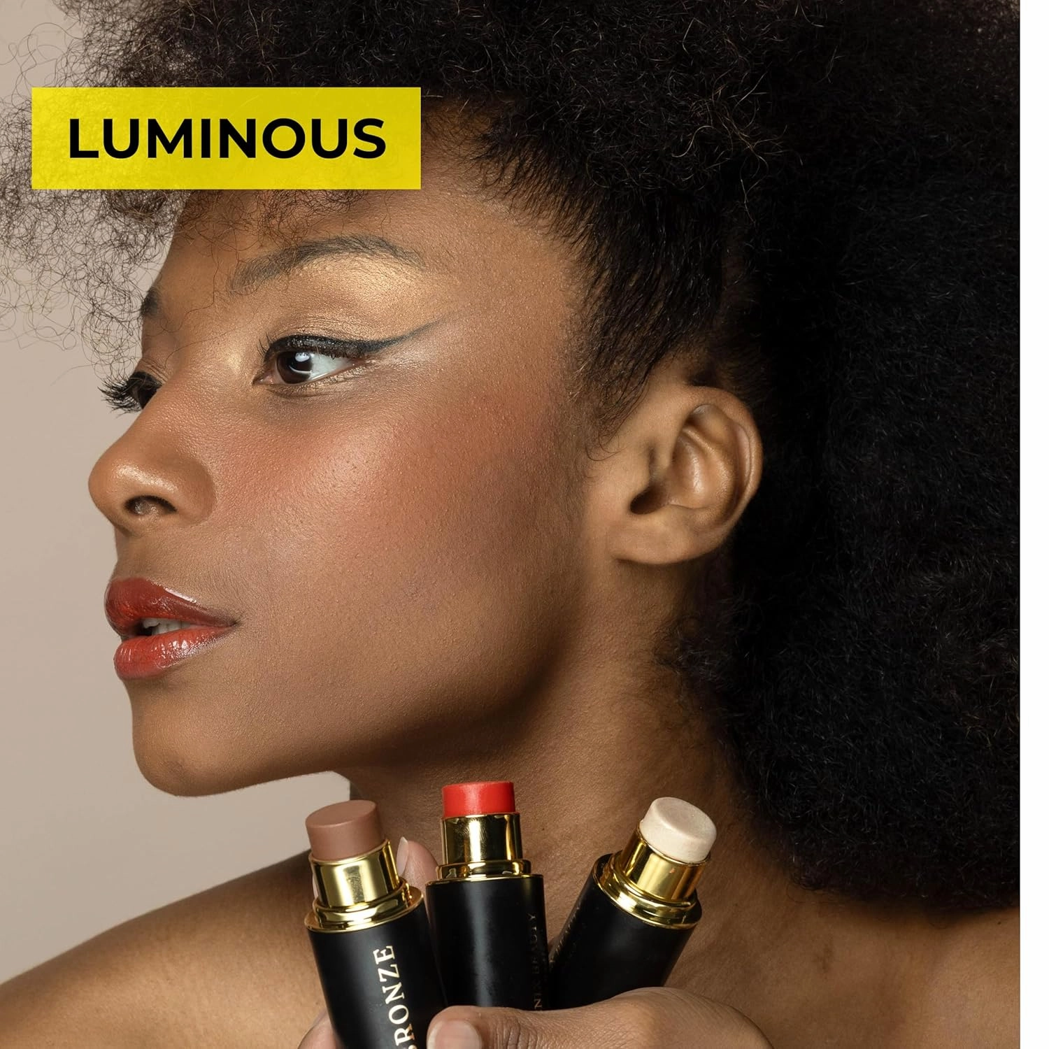 Contour Trio - Cream Bronzer, Blush & Highlighter Set – Pigmented, Buildable & Hydrating w. Shea Butter, Vitamin E & Hyaluronic Acid, Gift Set, Summer Glow (Luminous, Regular Trio)