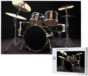 Cool Drum Set Jigsaw Puzzle 1000 Pieces for Adults Personalized Wooden Puzzle Gifts Modern Home Decor Wall Art for Family Wedding Friend